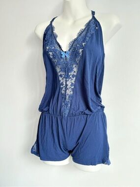 Victoria's Secret Navy Lace Romper